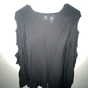 River Island Black Ruffle Sleeve Blouse